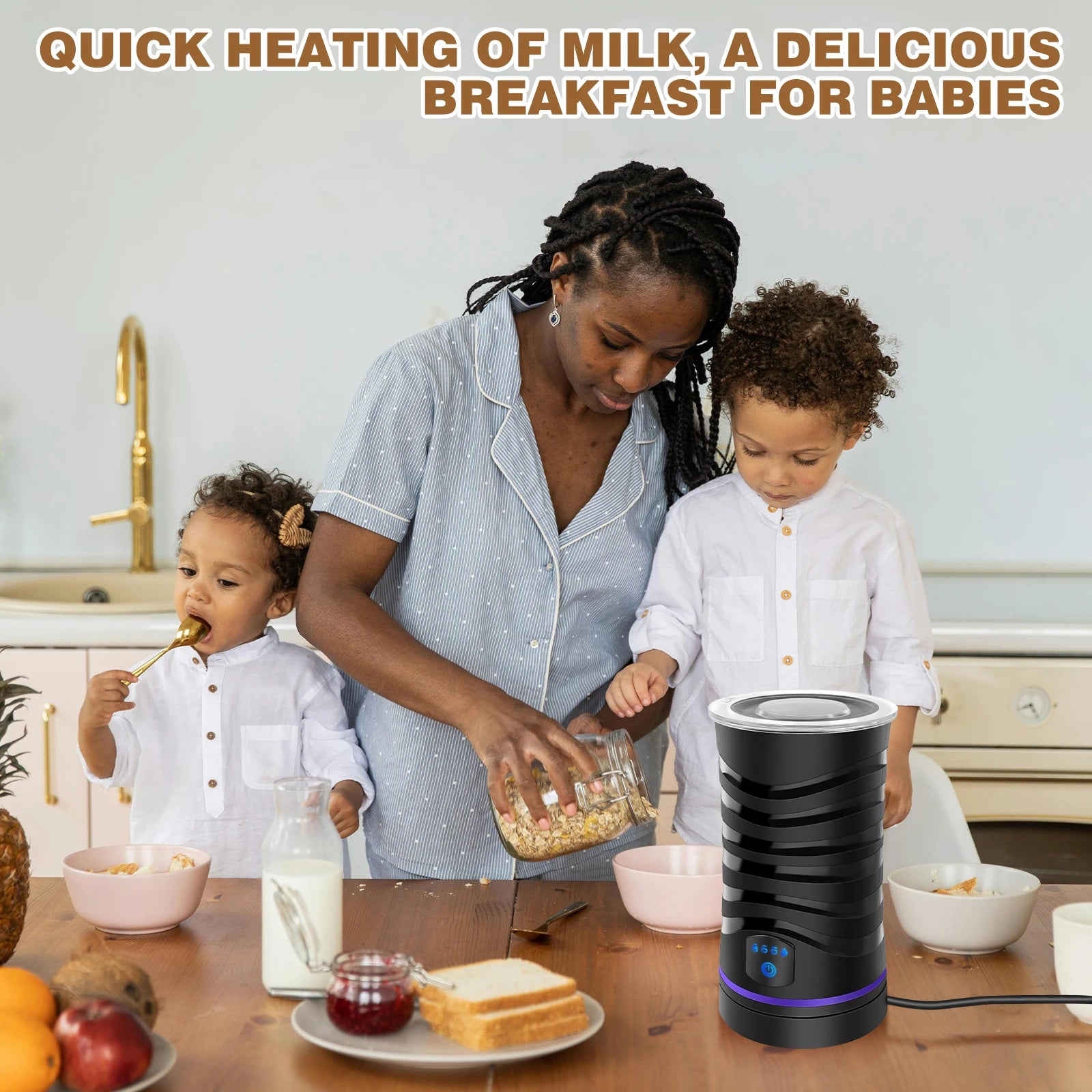Smart Milk Frother with Temperature Control