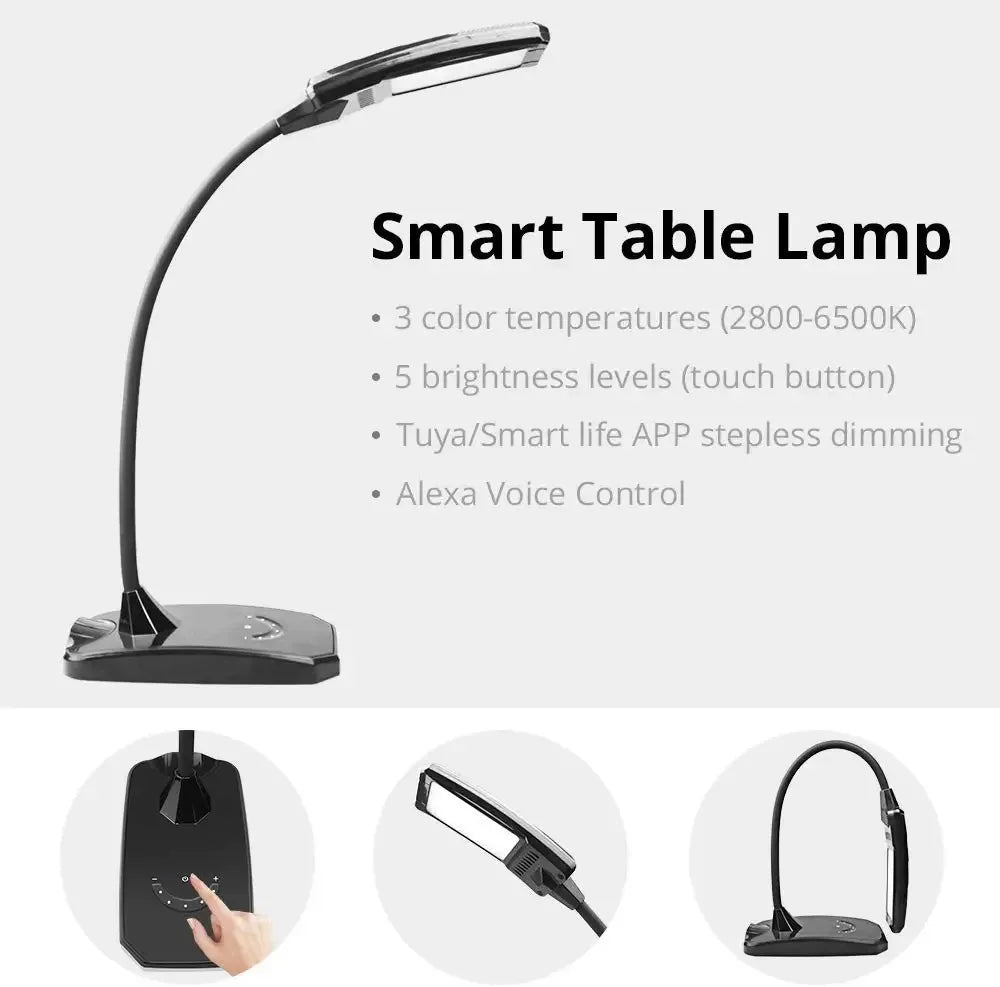 LED Desk Lamp with Wireless Charging + AI