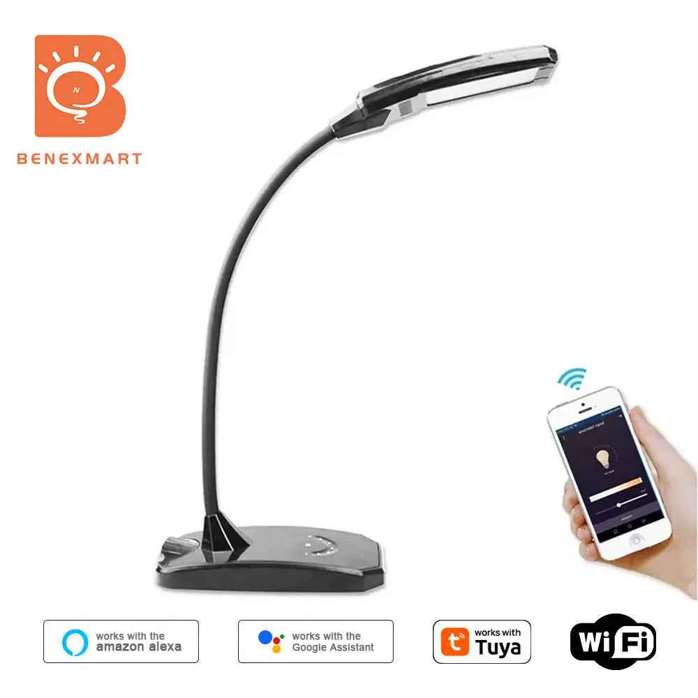 LED Desk Lamp with Wireless Charging + AI