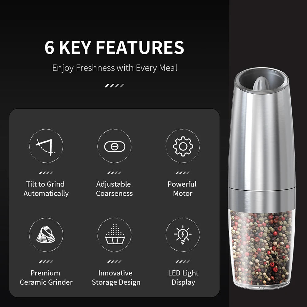 Smart Electric Salt & Pepper Grinder Set
