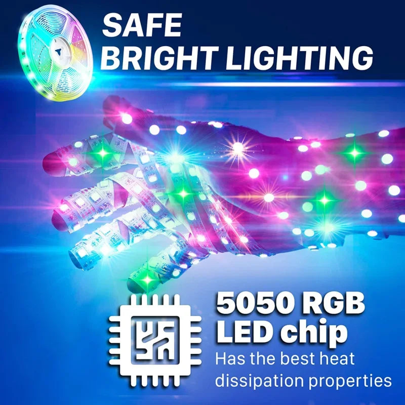 Smart WiFi RGBIC LED Strip Lights with App