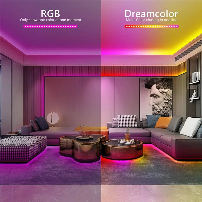 Smart WiFi RGBIC LED Strip Lights with App